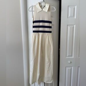 Tuckernuck Sleeveless Dress with Navy Stripes